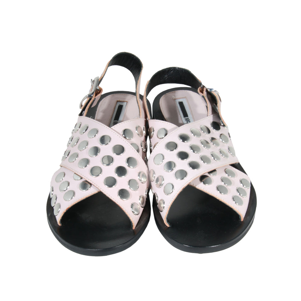 
                
                    Load image into Gallery viewer, Alexander McQueen Blush Stud Sandals Size: 39
                
            